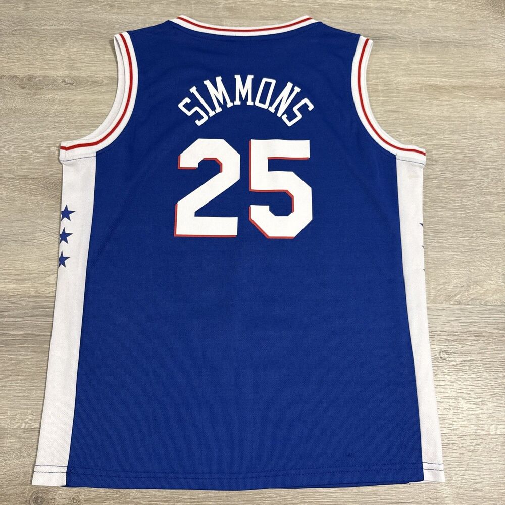 Ben Simmons Jersey Philadelphia 76ers NBA Blue Youth XL